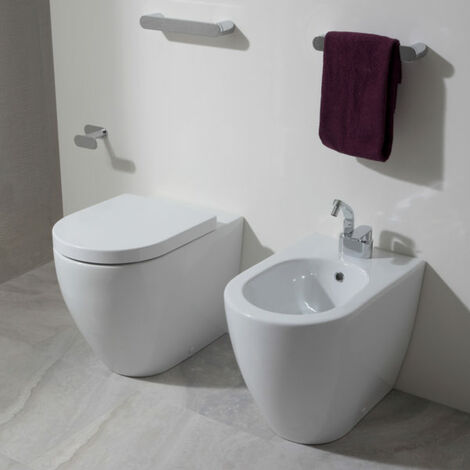 Sanitari Link filomuro scarico traslato senza brida cm. 56x36 con (1/2)