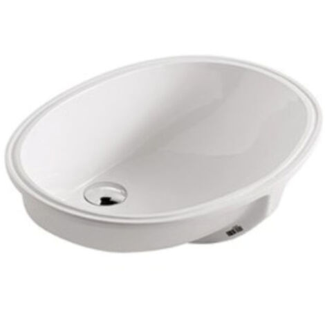 Lavabo Denise incasso sottopiano 56x43 ovale in ceramica bianco