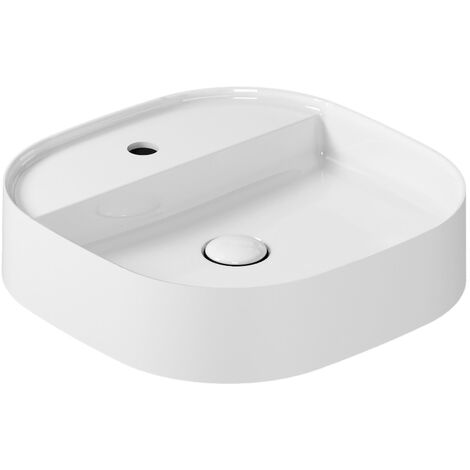 Lavabo Smartb appoggio cm. 45x45 bianco lucido di Ceramica (1/2)