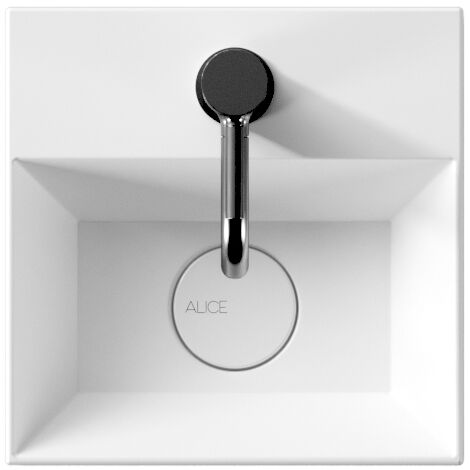 Lavabo Spy appoggio/sospeso salvaspazio 30x30 rettangolare in