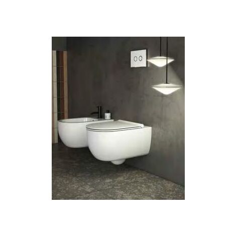 Sanitari Mode sospesi scarico senza brida cm. 53x34 con sedile (1/4)