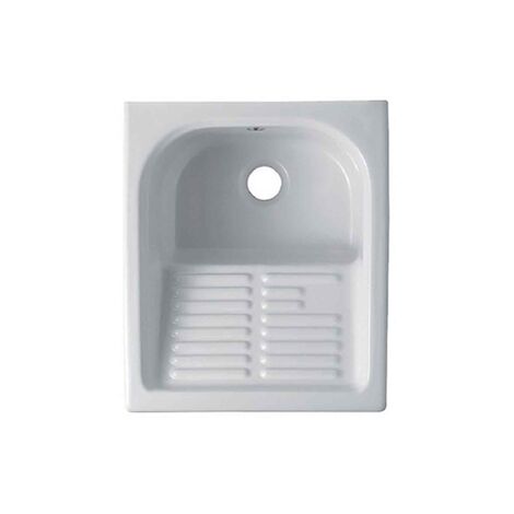 Lavatoio Misurina cm. 44x52 con strizzatoio bianco lucido di
