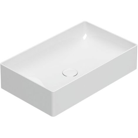 Lavabo T-Edge appoggio 61x37 rettangolare in ceramica bianco (1/3)