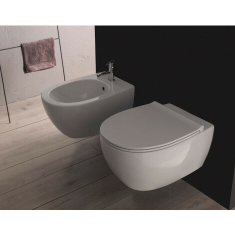 Sanitari 4all sospesi salvaspazio senza brida cm. 48x37 con