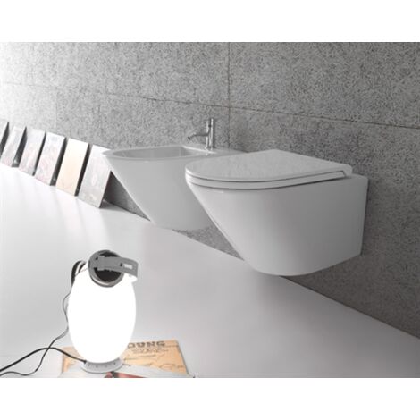 Sanitari Forty3 sospesi senza brida cm. 52x36 con sedile (1/3)