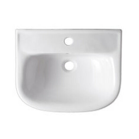 Lavamani Sleepy sospeso cm. 50x45 in ceramica bianco lucido di (1/2)