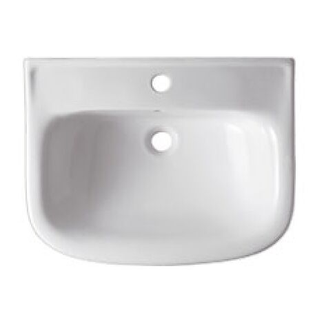 Lavamani Sleepy sospeso cm. 58x45 in ceramica bianco lucido di (1/2)