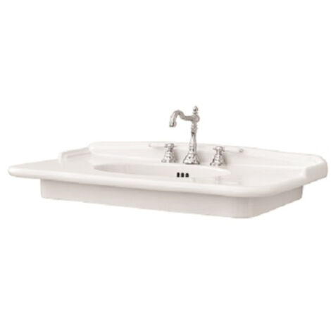 Lavabo Hermitage sospeso/su struttura cm. 112x63 in ceramica