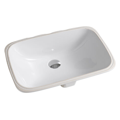Lavabo Nettuno incasso sottopiano cm. 56x38 in ceramica bianco