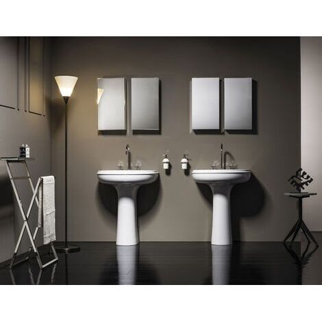 Colonna a terra Charme per lavabo bianca lucida di Ceramica