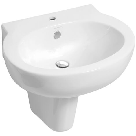 Lavabo Next sospeso/su colonna cm. 67x53 bianco lucido