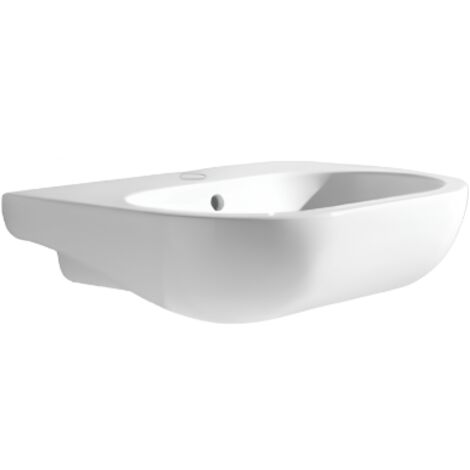 Lavabo sospeso monoforo 60 cm in ceramica bianco lucido - Azzurra Ceramica Nuvola