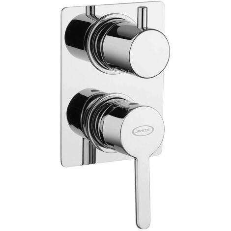 Miscelatore doccia incasso con deviatore monoleva Jacuzzi  rubinetteria Sunset ottone cromato 0SU00400JA02