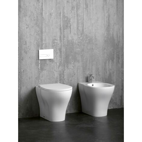 Sanitari XL filomuro rialzati senza brida h.49 con sedile