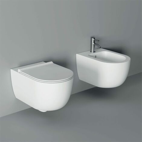 Sanitari Unica sospesi salvaspazio senza brida cm. 50x35 con