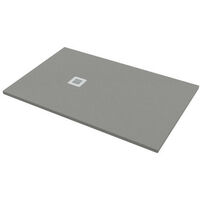 Piatto doccia 90x110 h.2,8 in marmo resina effetto pietra grigio