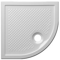Piatto doccia 80x80 h.6.5 angolare in ceramica bianco lucido