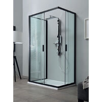 Box doccia RAPID con terzo lato in cristallo 6 mm trasparente