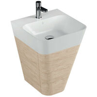 Mobile sospeso con lavabo Build cm. 59x47 cemento di Ceramica