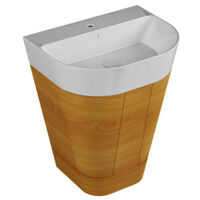 Mobile a terra con lavabo Forma cm. 59x47 cemento di Ceramica