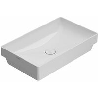 Lavabo T-Edge incasso 61x37 senza foro bianco lucido di Ceramica