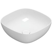 Lavabo in ceramica 42x42 cm Globo T-EDGE Le Ciotole B6Q43BI Bianco - Ceramica