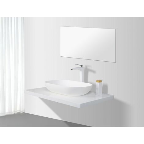 SLIM - DESIGN Mineralguss Aufsatzwaschtisch WT-2361