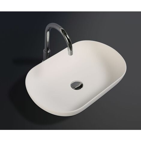 SLIM - DESIGN Mineralguss Aufsatzwaschtisch WT-2361