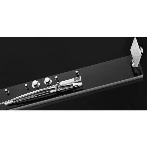Schwarzglas Duschpaneel DP-020