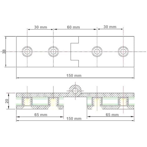 Scharnier / Beschlag für Duschen S01