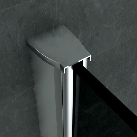 Duschtrennwand 10 Mm ESG-Sicherheitsglas – 50 X 200 Cm, Mit Aluminium-Profil