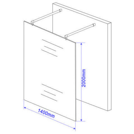 Freistehende Duschtrennwand – 10 Mm Sicherheitsglas, 140 X 200 Cm