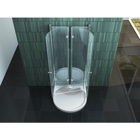 faltbare U-Duschkabine Circus 80 x 80 x 195 cm ohne Duschtasse
