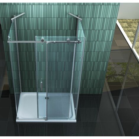 U-Duschkabine INCLUDO 100 x 80 x 195 cm ohne Duschtasse