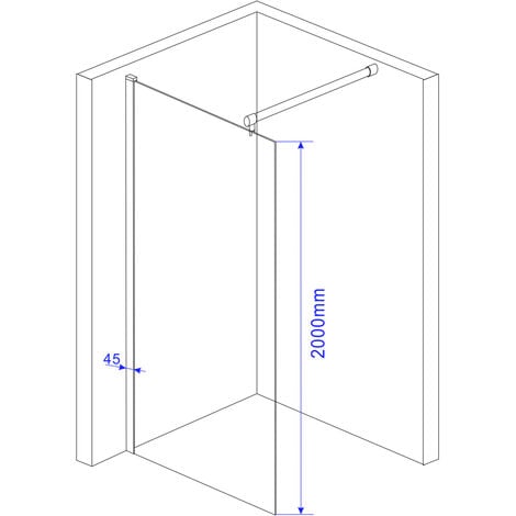 10 mm Spiegelglas Duschtrennwand FREE-MIRROR