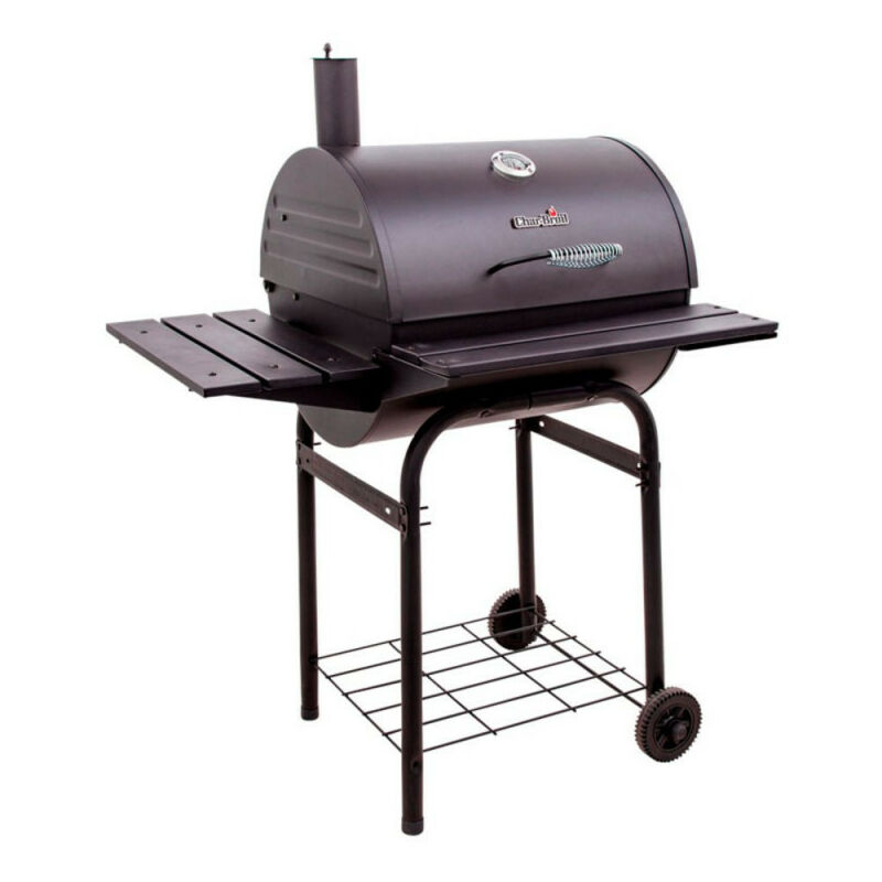 Barbacoa Carbon Leña rectangular barrel medium charbroil o ajustable 3 alturas asa cromada negro 50x51cm