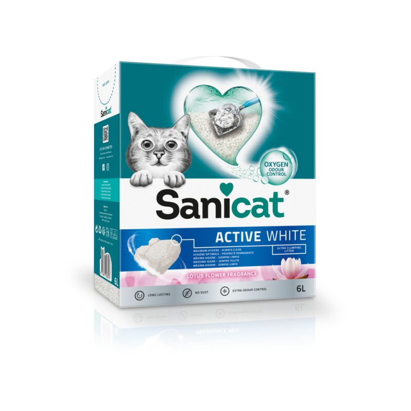 ARENA SANICAT ACTIVE WHITE 6L FLOR DE LOTO