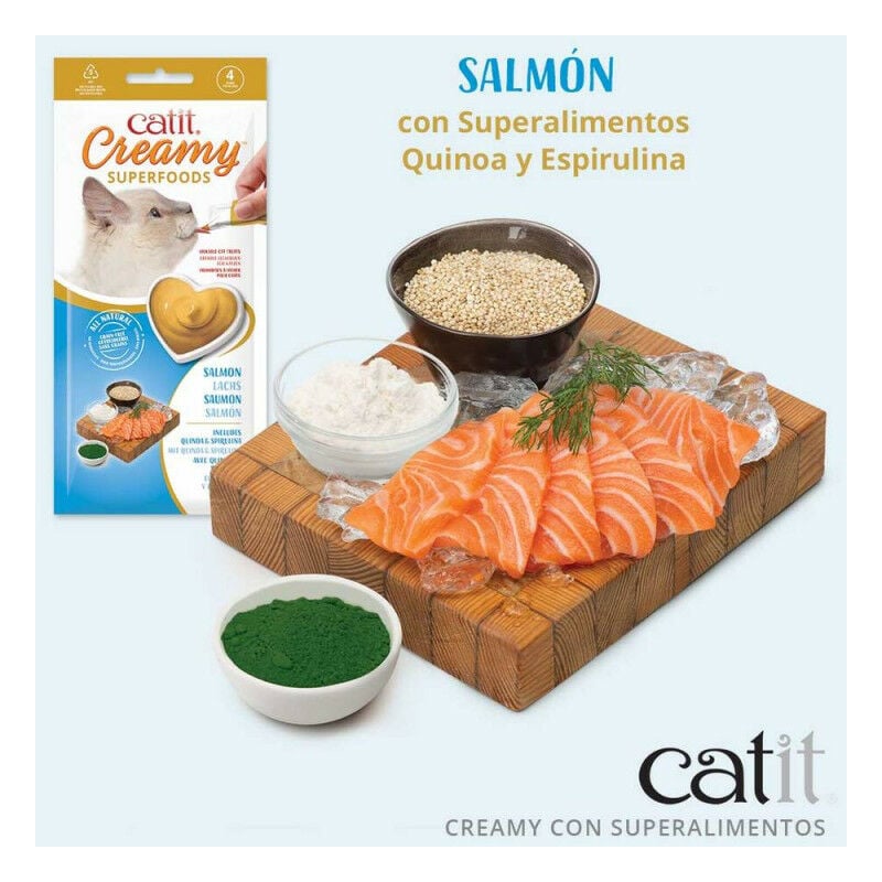 CATIT CREAMY SALMON/QUINOA 4X10GR