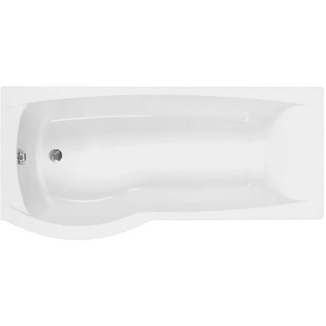 Carron - Carronite LH Delta Shower Bath 1600mm Bath - White - White