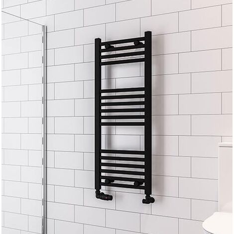 Aspect 1000 x 400 Straight Towel Radiator - Matt Black