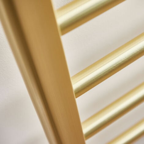 Walton 1200 x 500 Straight Towel Radiator- Brushed Brass