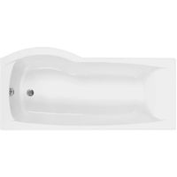 Carron - Carronite RH Delta Shower Bath 1600mm Bath - White - White
