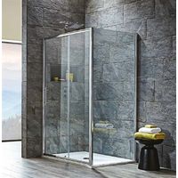 Modern Living - 1700 x 700mm 8mm Slider Shower Enclosure with Tray & Waste