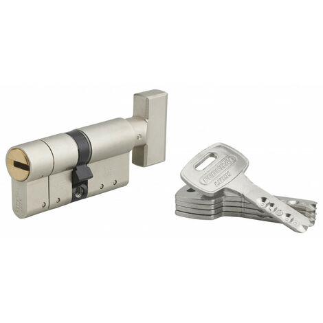 Thirard – Cylindre de serrure profilé haute sécurité 30x30mm – 5 clés réversibles maillechort – Protection anti-snap et perçage – 10 ans garantie (1/3)