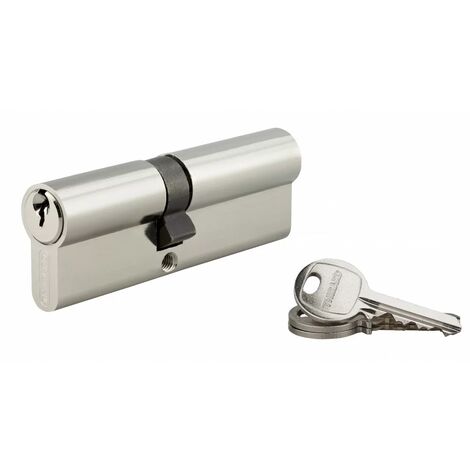 THIRARD - Cylindre 40 x 50 mm 3 clés avec vis de 40 mm nickelé