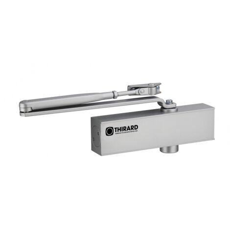 Ferme-porte hydraulique design réversible argent avec bras standard force 3