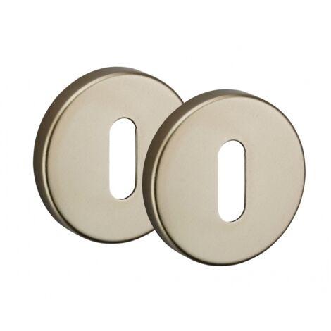 Rosace anodisé inox trou de clé (la paire) (1/2)