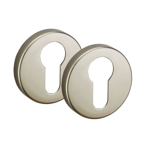 Rosace anodisé inox trou de cylindre (la paire) (1/2)