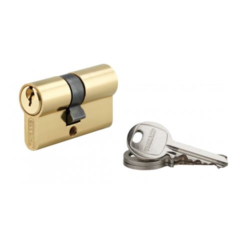 Thirard – Cylindre de serrure double entrée SA 27x27mm – Anti-arrachement – 5 goupilles – 3 clés en acier nickelé – Pour portes d'entrée (1/3)