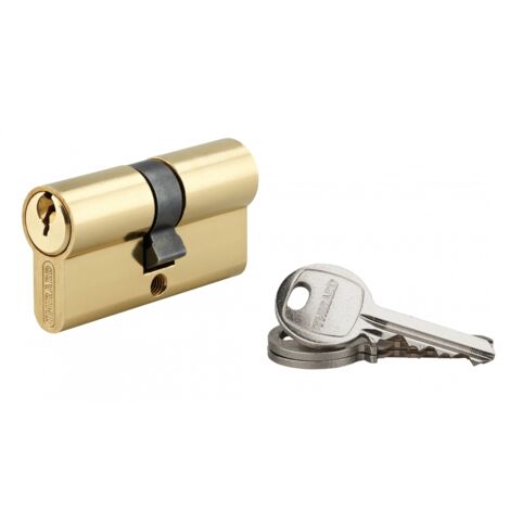 Thirard – Cylindre de serrure double entrée 30x30mm – Anti-arrachement, laiton, 3 clés, mécanisme 5 goupilles – Pour portes d'entrée